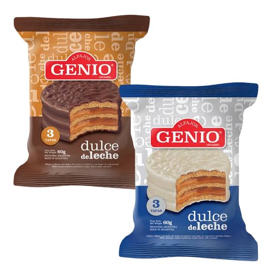 ALFAJOR GENIO BLANCO O NEGRO